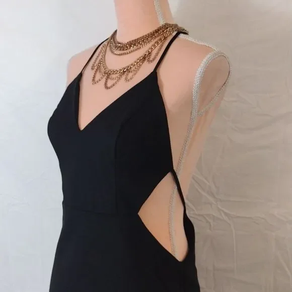 Tobi Black Side & Back Cutout Halter Bodycon Mini Dress - Picture 4 of 16
